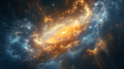 Obraz na płótnie Canvas Journey to the Galactic Core A Voyage through Deep Space and Stellar Phenomena