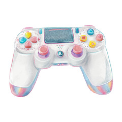watercolor of Joystick game sport technology (11) © Finkha