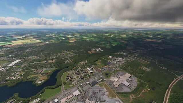 Aerial shot of Dover Motor Speedway in Delaware. United States