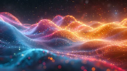 Fototapeta premium Modern Pointillism: Dynamic Dots and Stunning Color Gradient