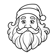Cute vector illustration Santa drawing for toddlers book