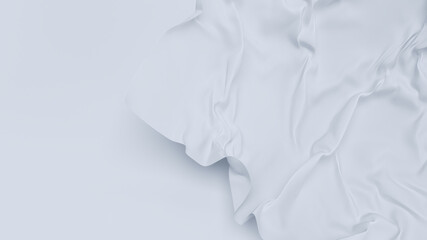 3D white paper wrinkled, white crumpled paper texture background.