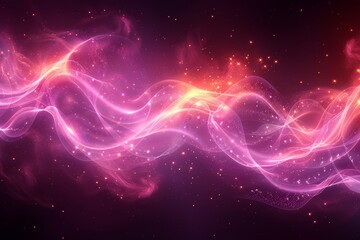 Purple and Red Abstract Background With Stars