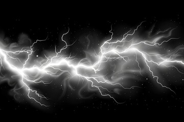 Striking Lightning in Black and White