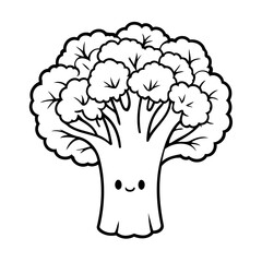Cute vector illustration Broccoli drawing for toddlers book © meastudios