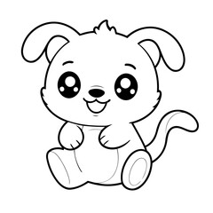 Obraz premium Simple vector illustration of Toy drawing for toddlers coloring activity