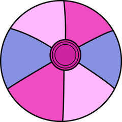 Vector illustration of colored beach ball. Vector. Icon. Graphic Resource. Summer. Vacation. ColorFul .Simple. Fun. High quality. High resolution. EPS Format