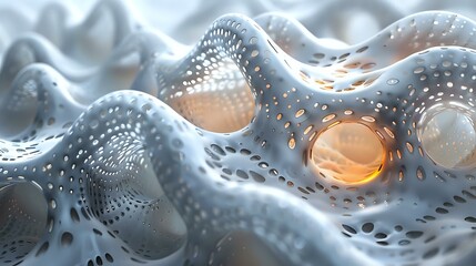 Obraz premium Translucent elements creating a mesmerizing maze of reflection and pattern