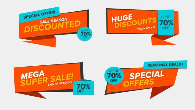 Sale Discount Banners 51 , Fully Editable and Animated