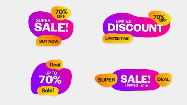 Sale Discount Banners 55 , Fully Editable and Animated