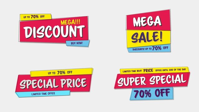 Sale Discount Banners 57 , Fully Editable and Animated