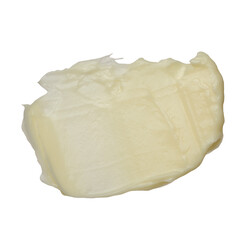 Sample of white thick cream on isolated background