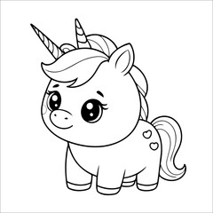 Unicorn Coloring Book Drawing For Kids