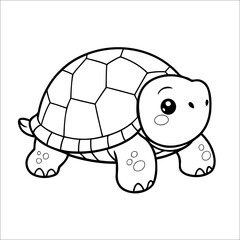 Turtle Coloring Book Drawing For Kids