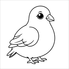 Pigeon Coloring Page Drawing For Kids
