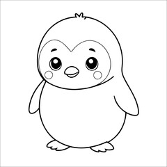 Penguin Coloring Book Drawing For Kids
