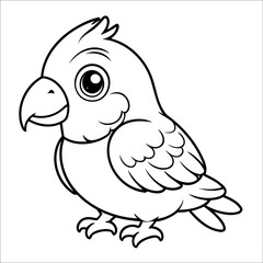 Parrot Coloring Book Drawing For Kids