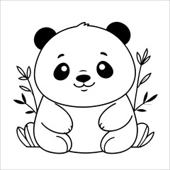 Panda Coloring Book Drawing For Kids