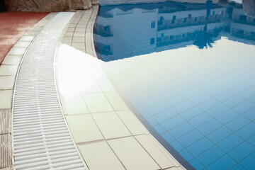 beautiful pool near the sea on nature background