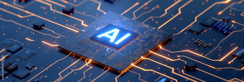 Aufkleber next-gen computer chip with ai integration