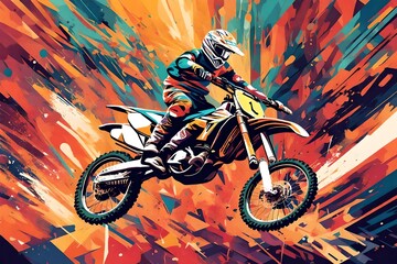 abstract background with motorcycle