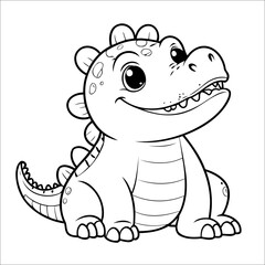 Crocodile Coloring Page Drawing For Children