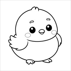 Chick Coloring Book Drawing For Kids