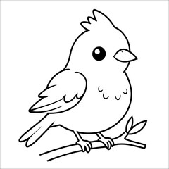 Obraz premium Bird Coloring Page Deign For Kids