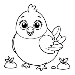 Bird Coloring Page Activity For Toddlers