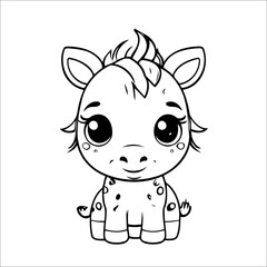 Zebra Coloring page for Toddlers