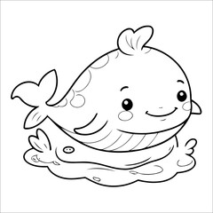 Whale Coloring page for Kids