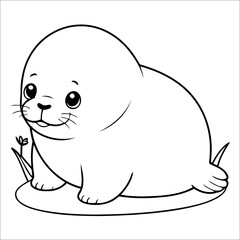 Seal Coloring page for Toddlers