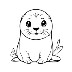 Seal Coloring page for Kids