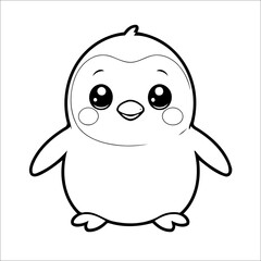 Penguin in a playful mood Coloring page for Toddlers
