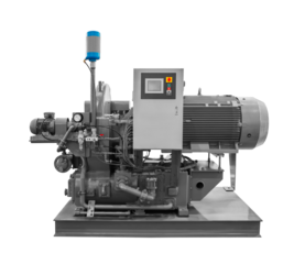 Gas piston diesel electric generator isolated on white background