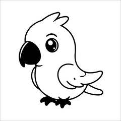 Parrot Coloring page for Toddlers