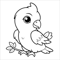 Parrot Coloring Book for Kids