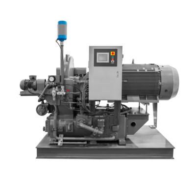 Gas piston diesel electric generator isolated on white background