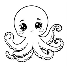 Octopus Coloring page for Kids