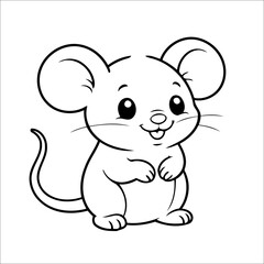 Mouse Vector Coloring page for Kids