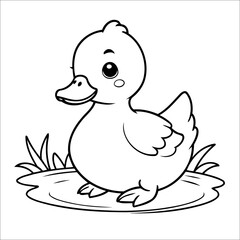 Duck Coloring page for Kids