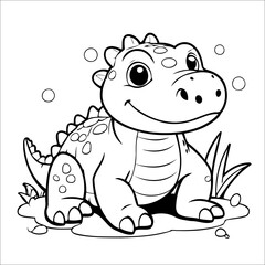 Crocodile Coloring page for Toddlers