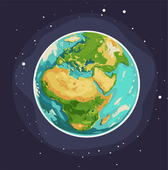 Fototapeta premium Planet earth in space