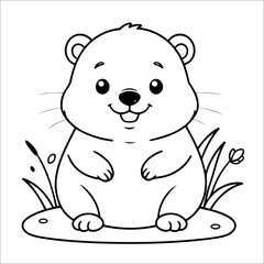 Beaver Coloring page for Kids