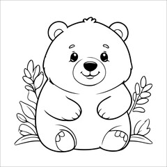 Bear Coloring page for Kids