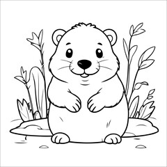 Beaver Coloring book for Kids