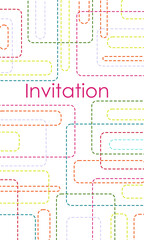 Postcard geometric with colorful lines horizontally vertically for invitation, holiday, birthday, design pattern, nice background, beautiful illustration, frame, greetings card, congratulation