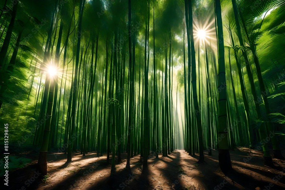 Canvas Prints bamboo forest in the morning