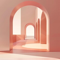 Infuse the digital realm with traditional minimalist aesthetics by blending clean shapes and soft gradients