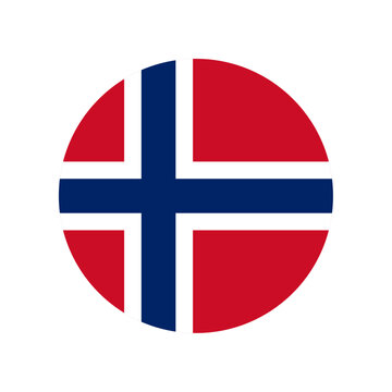 Round Norway flag icon